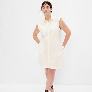 GAP Women's White Sleeveless Dress